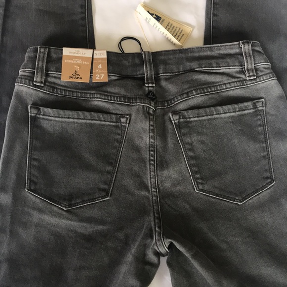 Prana London Jean Grey Denim Skinny Stretch Size 4 NWT - Picture 5 of 13